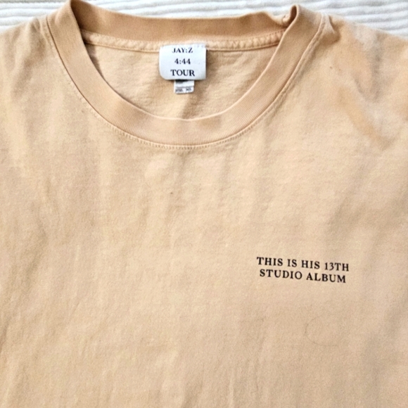 Jay-Z 4:44 Vintage Tan Tour T-Shirt Size XL - Picture 1 of 8